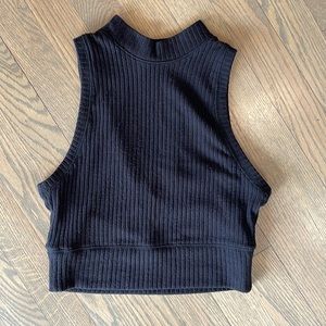 Abercrombie & Fitch High Neck Keyhole Back Crop Tank